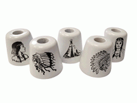 BUTT40. Indian Design Ceramic Snuffer (24PC)