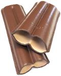 S3350-2 2 Finger Genuine Leather Cigar Case (3PC)*