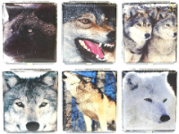 3101L20WOLF Wolf Designs Wrinkled Leather Wrapped Holds 20 Cigarettes 100s Size (12PC)