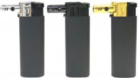 1701J Rubberized Side Torch Refillable Pipe Lighter Jet Flame (25PC)