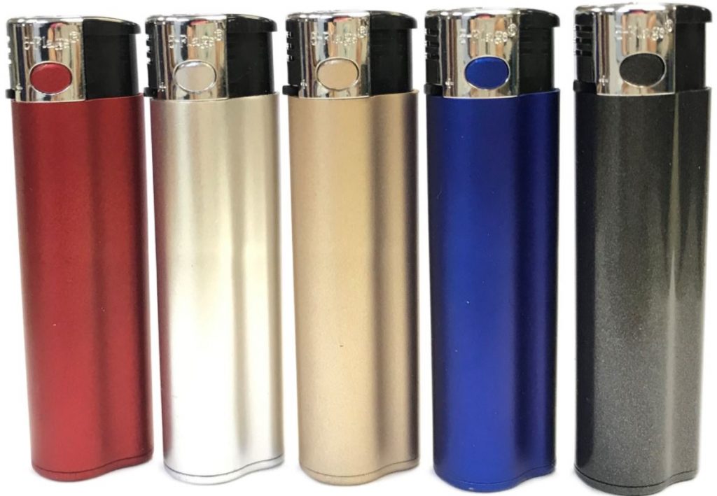 1886 Slim Metallic Refillable Pocket Torch Lighter Jet Flame (50PC