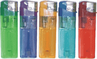 DNEC Your Information Printed On Assorted Clear Color Electronic Refillable Lighters (350PC) WDR