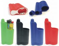 LC-03 3-In-1 Lighter Holder, Snuffer & Bottle Opener; Fits Bic Size (12PC)
