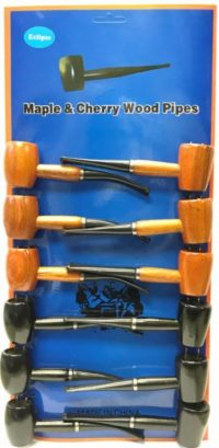 PIP10. Large Maple & Cherry Wood Pipes (12PC)