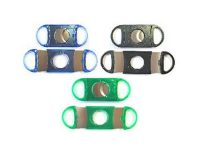 CUT24M Mixed Colors Double Blade Plastic Cigar Cutter (12PC)*