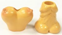 BUTTMF. Male & Female Risque Ceramic Snuffer (24PC)