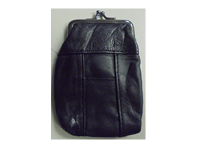 3202S-BK. Black Full Leather Cigarette Case; 100s (12PC)