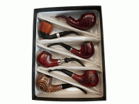 PipeSet6-W1, 6  Mixed Wood Pipe Set in Box, 6 Boxes Min, $21.00/Box