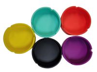 Ash34S, Solid Color Round Silicone Ashtray